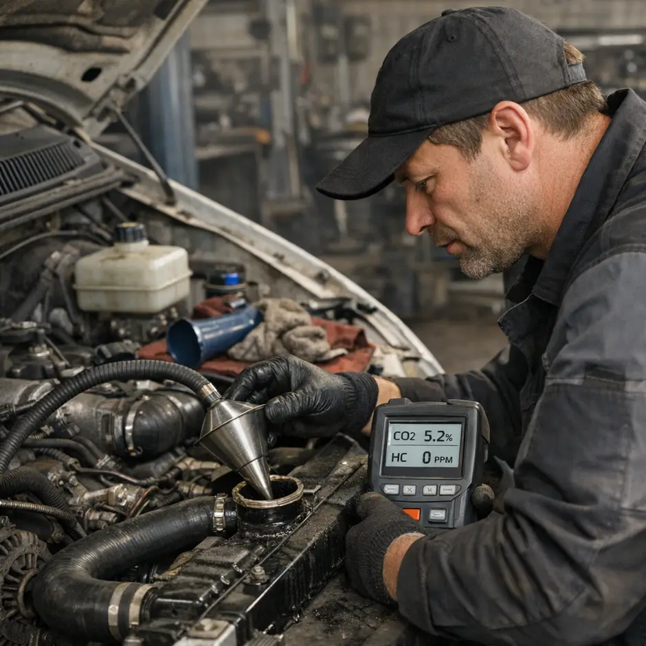 Проверка системы охлаждения газоанализатором GAZ Gazel